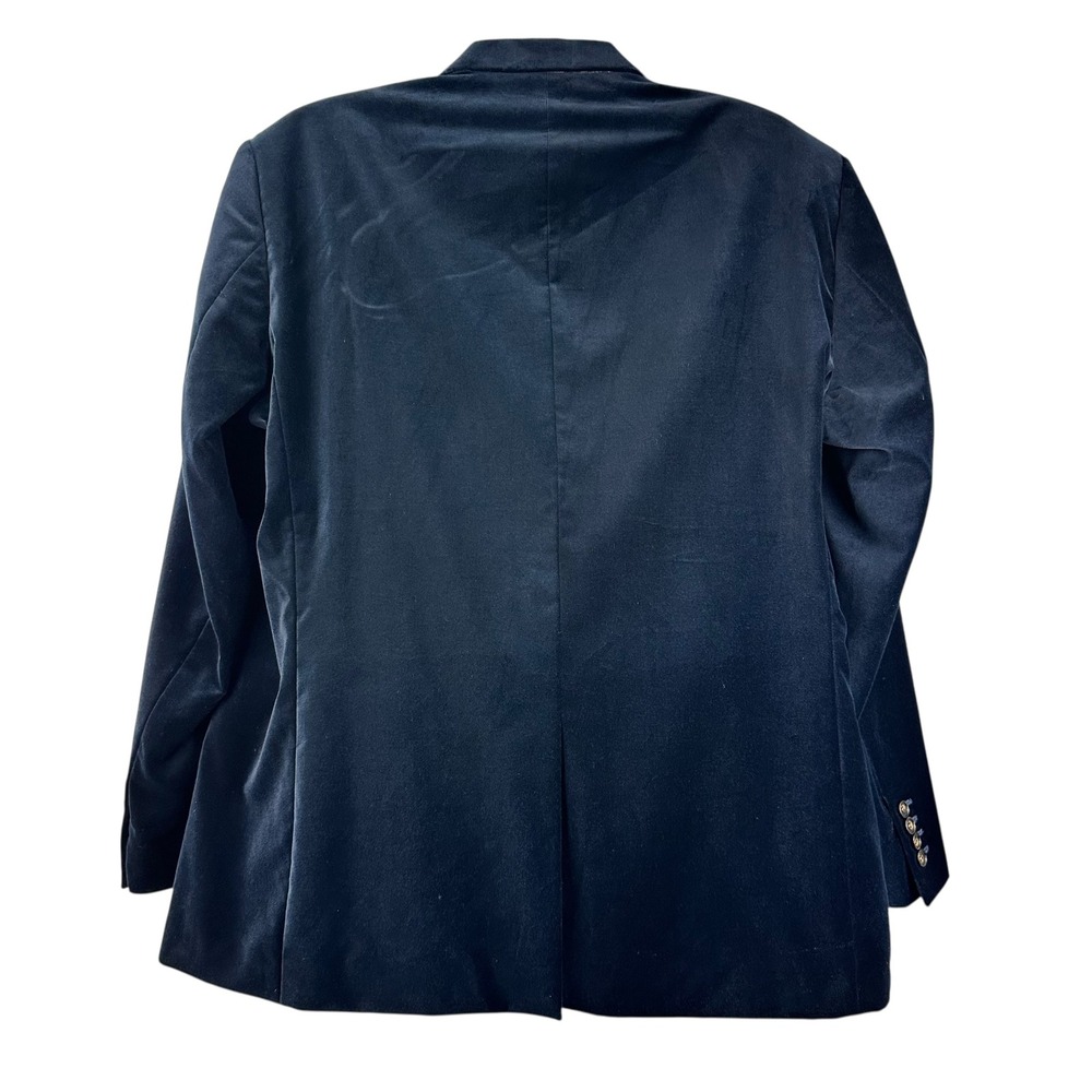 Murano Mens Navy Blue Cotton Velvet Slim Fit Blazer Sport Coat 44R Formal Jacket - Picture 3 of 12